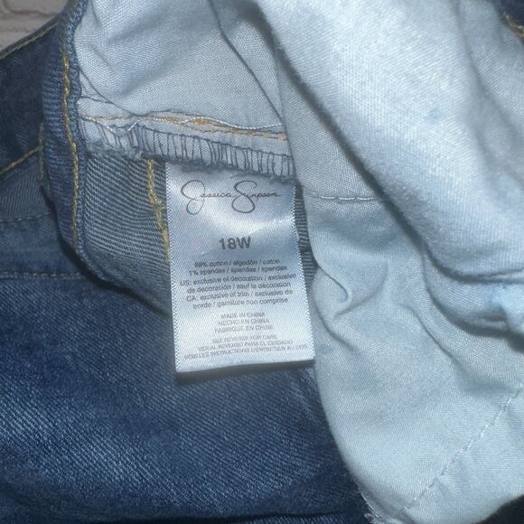 Jessica Simpson Women’s 18W Plus Size Bootcut Blue Jeans Denim - Picture 5 of 9